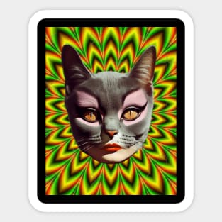 Psychedelic Catwoman Sticker